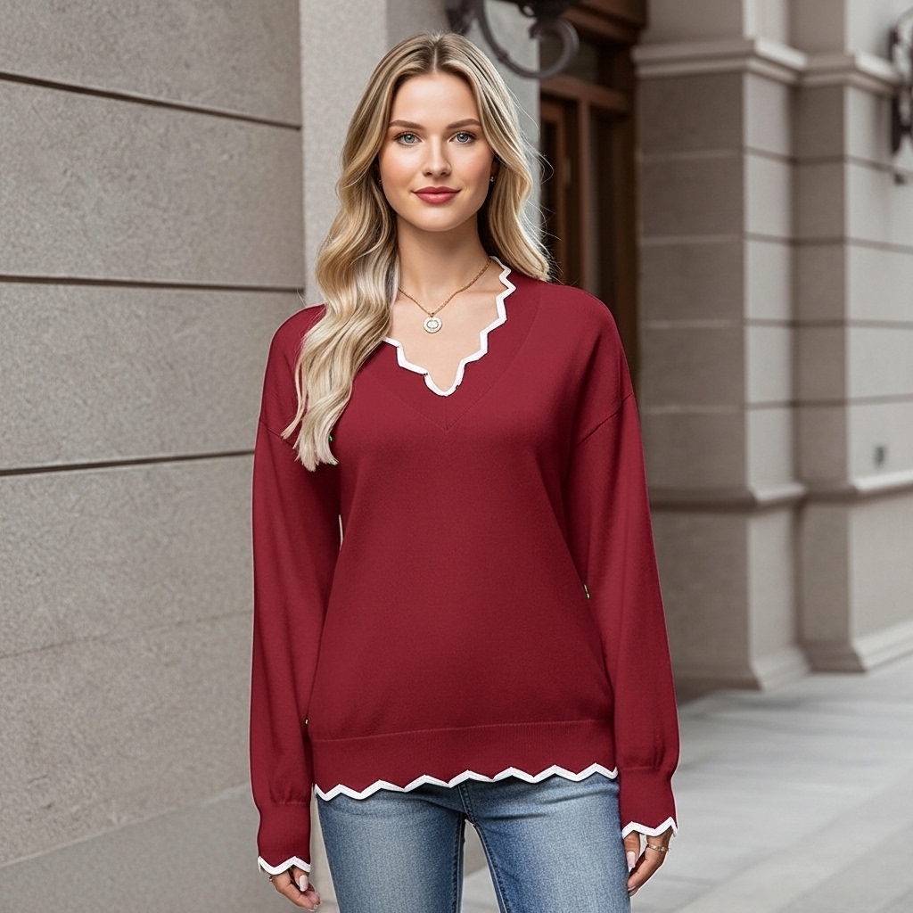 Casual Long Sleeve Lightweight Sweaters For Women
