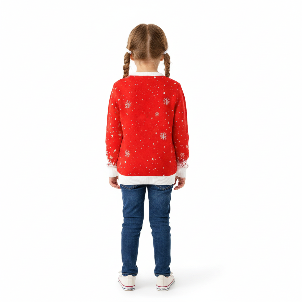 Kids Christmas Light Up Reindeer Sweater 