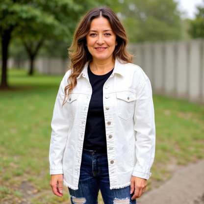 Oversized Denim Shacket With Frayed Hem And Pockets