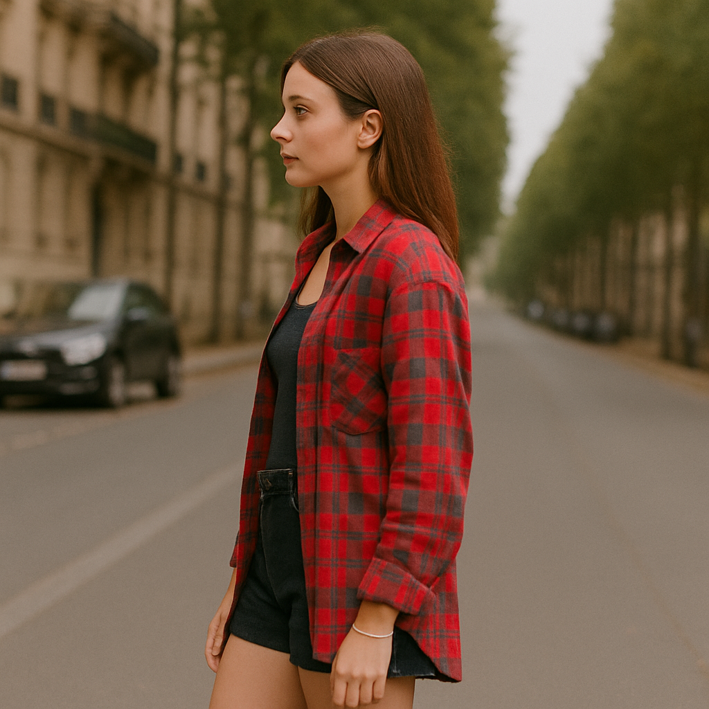 Oversized Raw Edge Washed Shirt Jacket with Utility Pockets