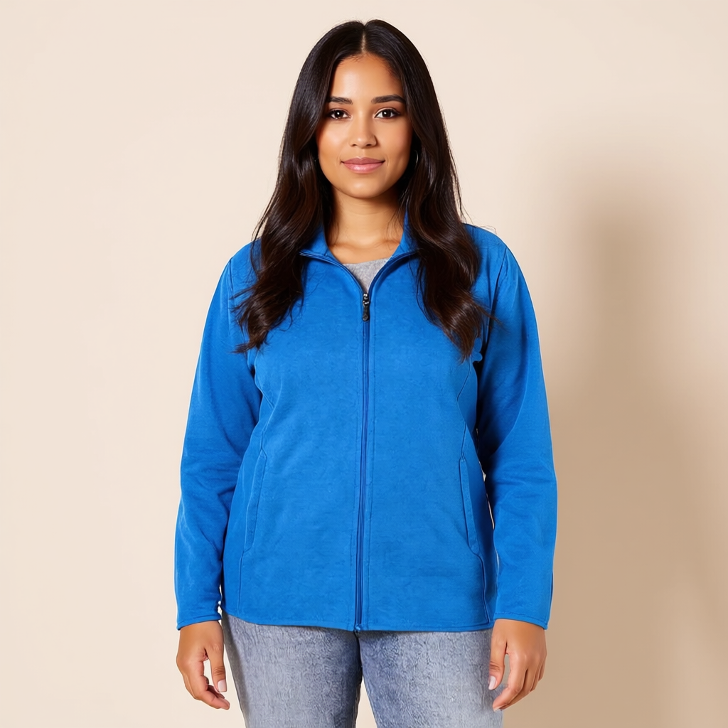 Classic Fit Full Zip Polar Fleece Jacket For Women