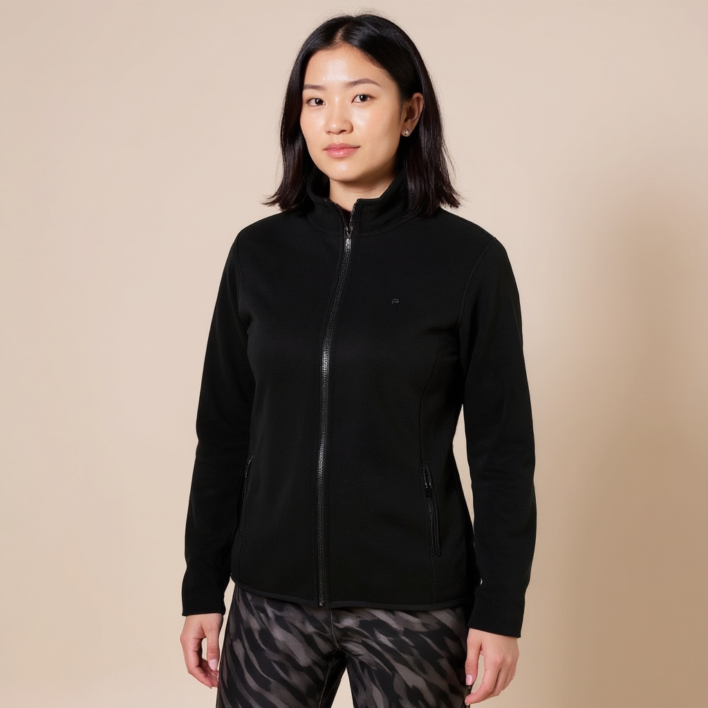 Classic Fit Full Zip Polar Fleece Jacket For Women