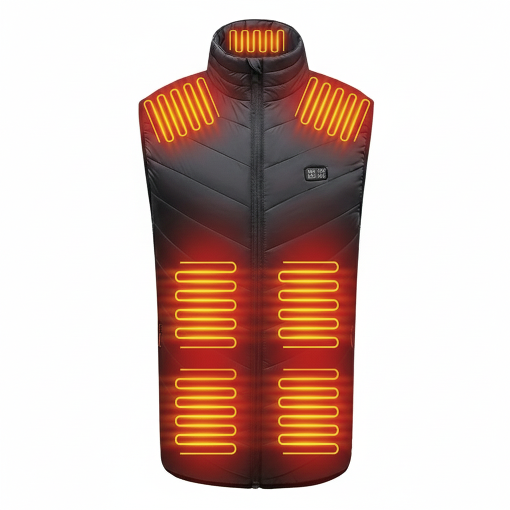 Adjustable Heated Vest With Fifteen Smart Heating Zones