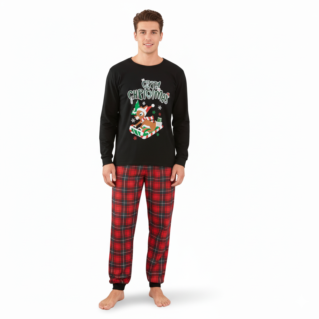 All Over Print Christmas Gingerbread Graphic Family Matching Pajama Set