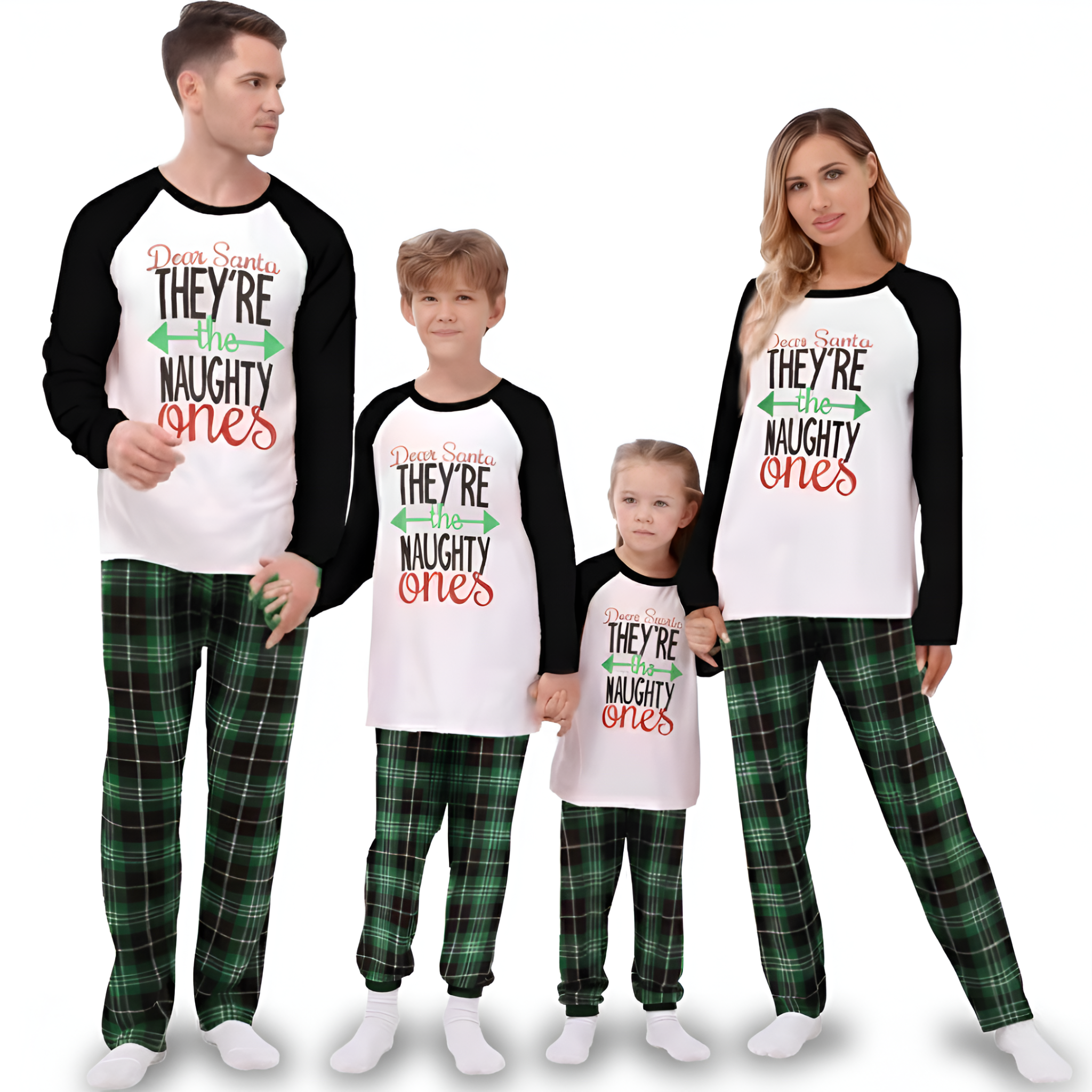 All Over Print Christmas Letter Design Family Pajamas