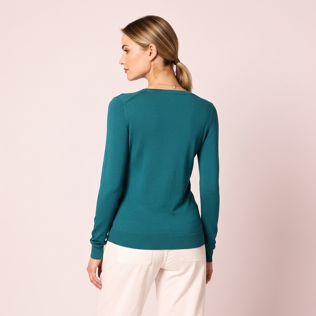 Regular Fit Lightweight Long Sleeve Sweater For Women