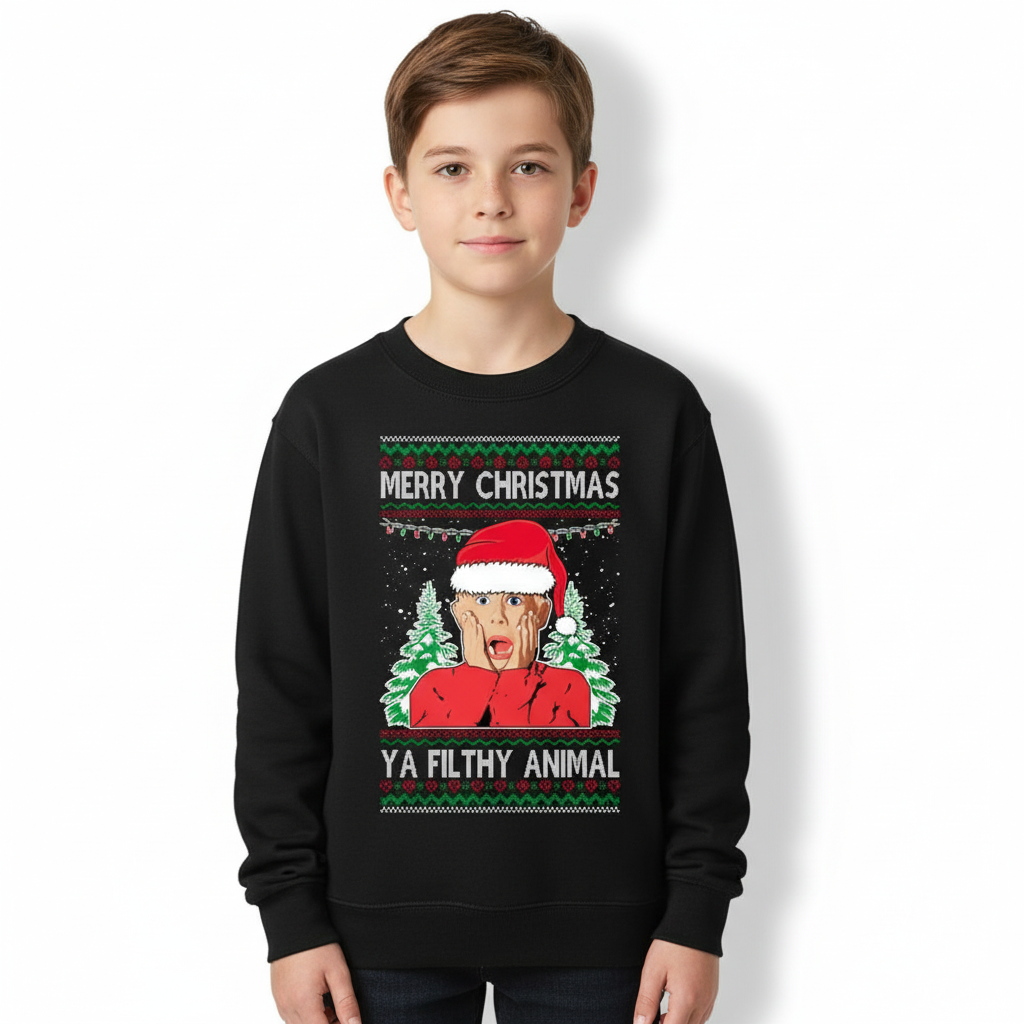 Merry Christmas Printed Ugly Christmas Sweater