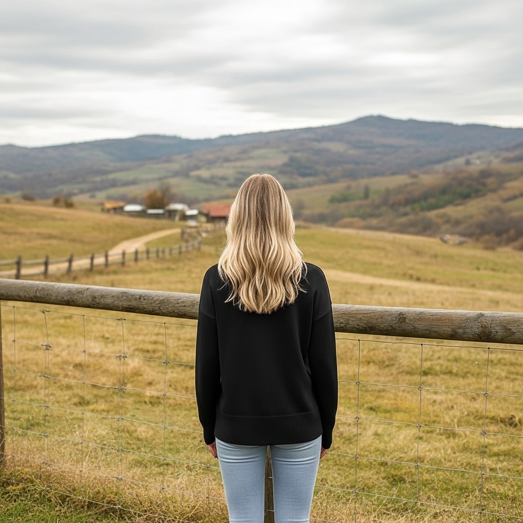 Oversized Chunky Knitted Sweater For Women With High Hem