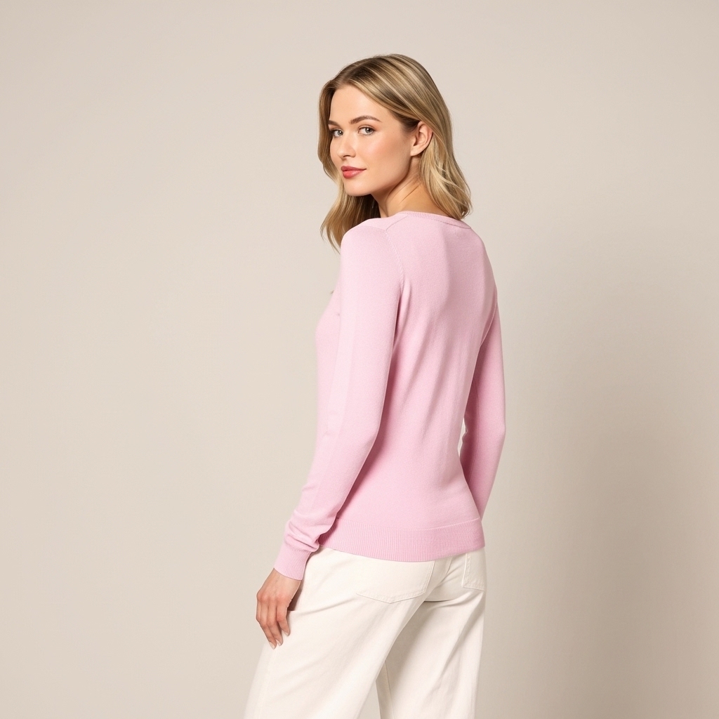 Regular Fit Lightweight Long Sleeve Sweater For Women