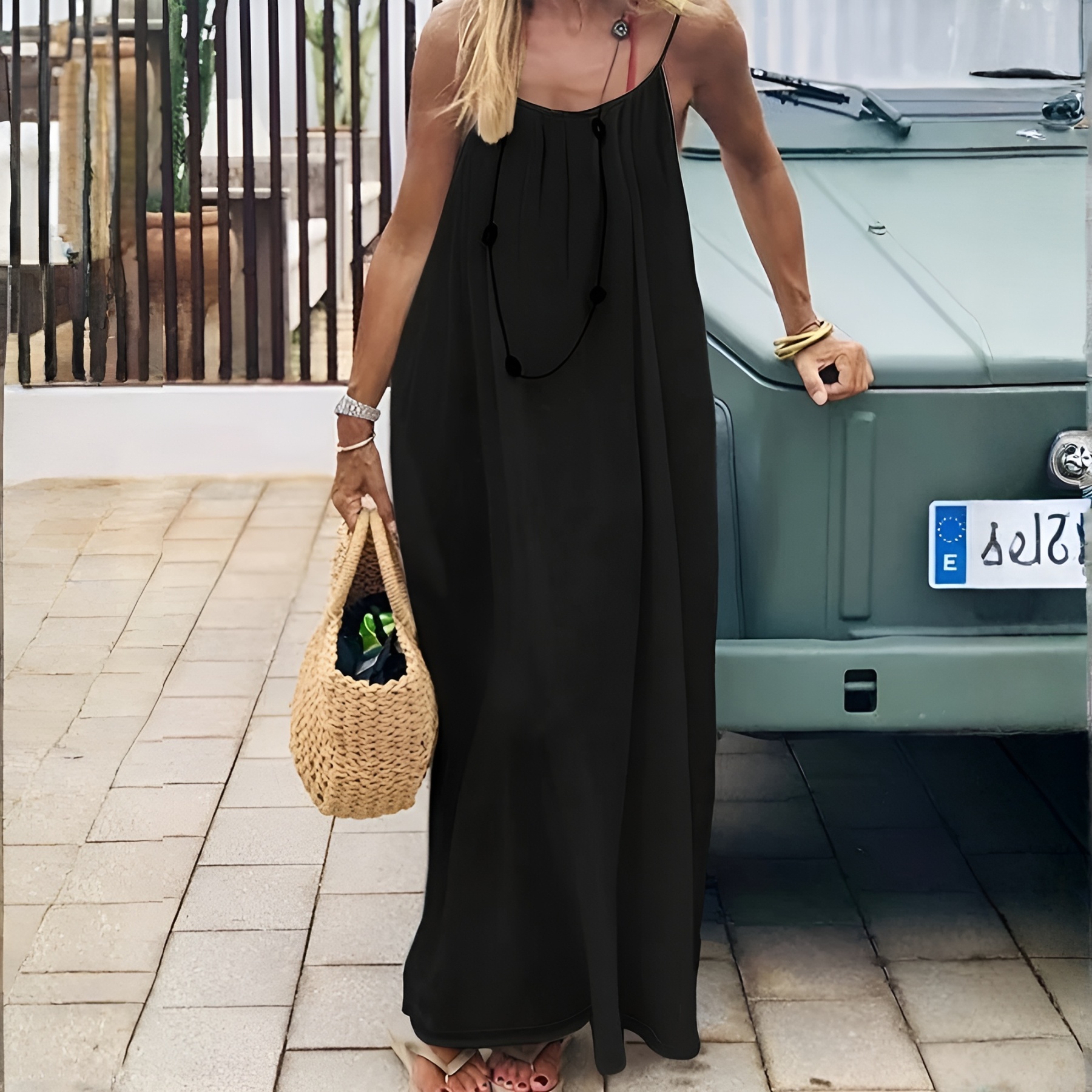 Backless Cami Dress With Adjustable Straps For Women