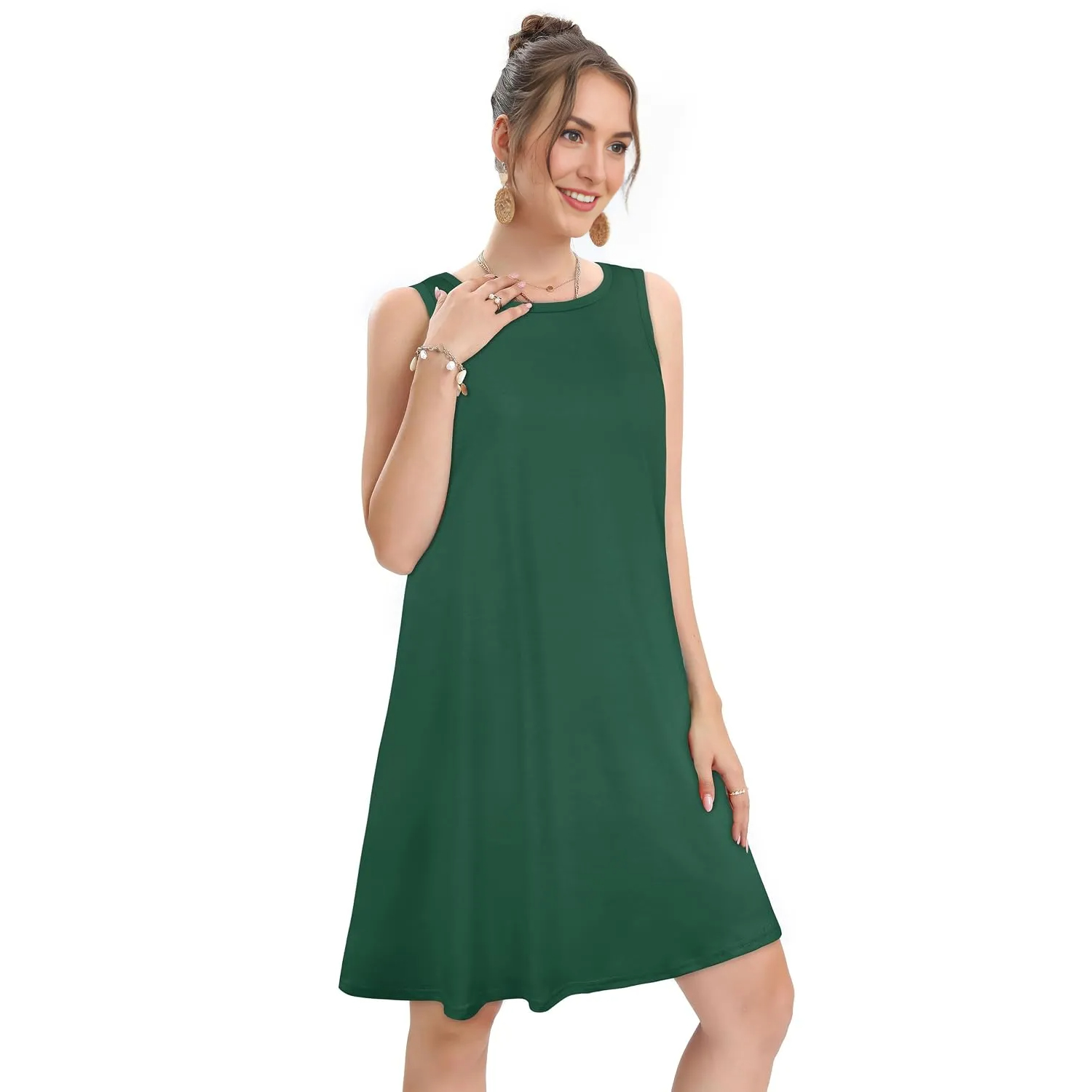 Beach Casual Sundress With Pocket For Women