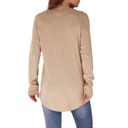 Women's Tunic Tops Long Sleeve Thumb Hole Shirts Crew Neck
