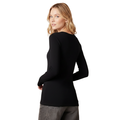 Women Long Sleeve Crewneck T Shirt Regular Fit Casual Top