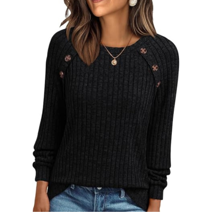 Womens Long Sleeve Sweater Casual Tunic Work Top