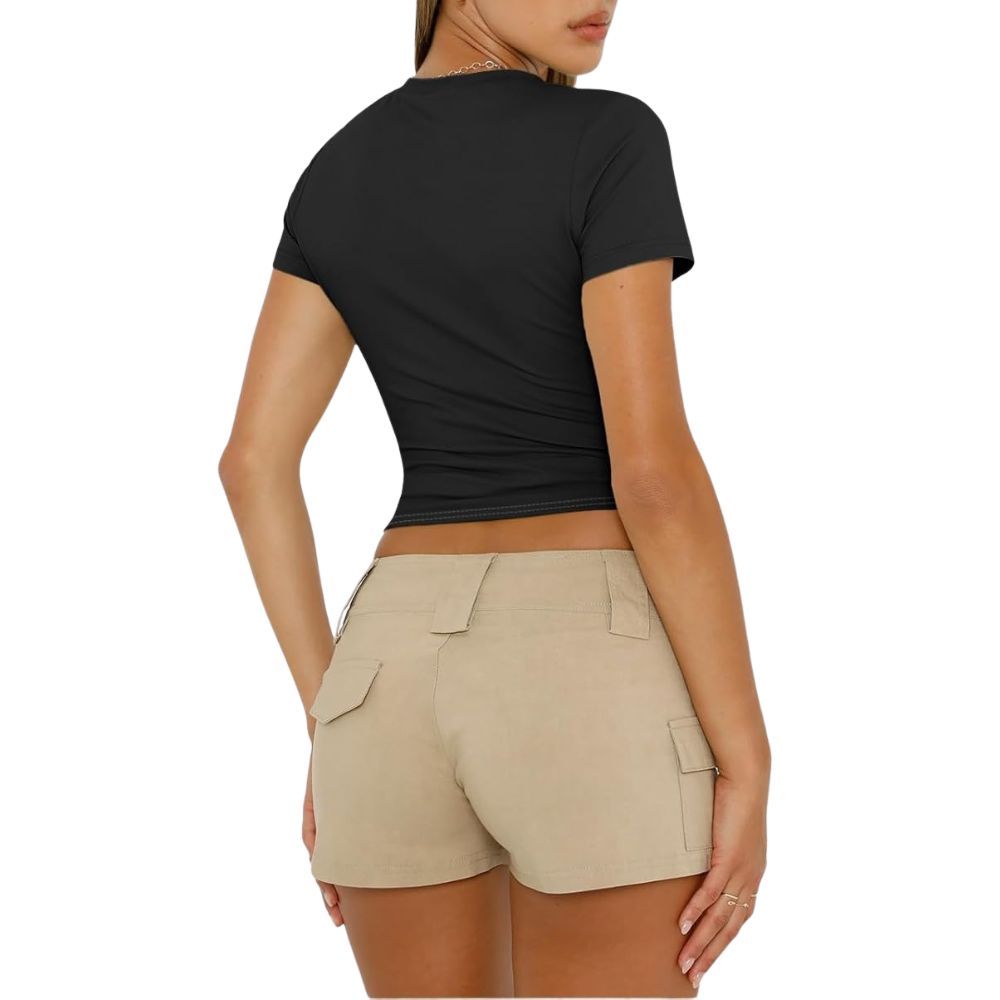 Women's Short Sleeve T Shirts Summer Crop Tops