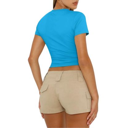 Women's Short Sleeve T Shirts Summer Crop Tops