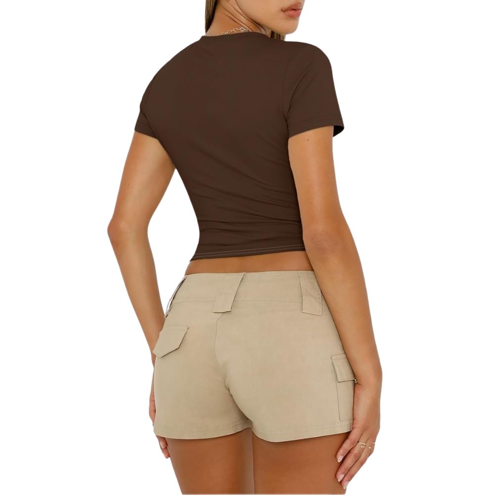 Women's Short Sleeve T Shirts Summer Crop Tops