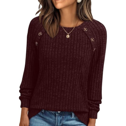 Womens Long Sleeve Sweater Casual Tunic Work Top