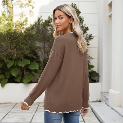 Casual Long Sleeve Lightweight Sweaters For Women
