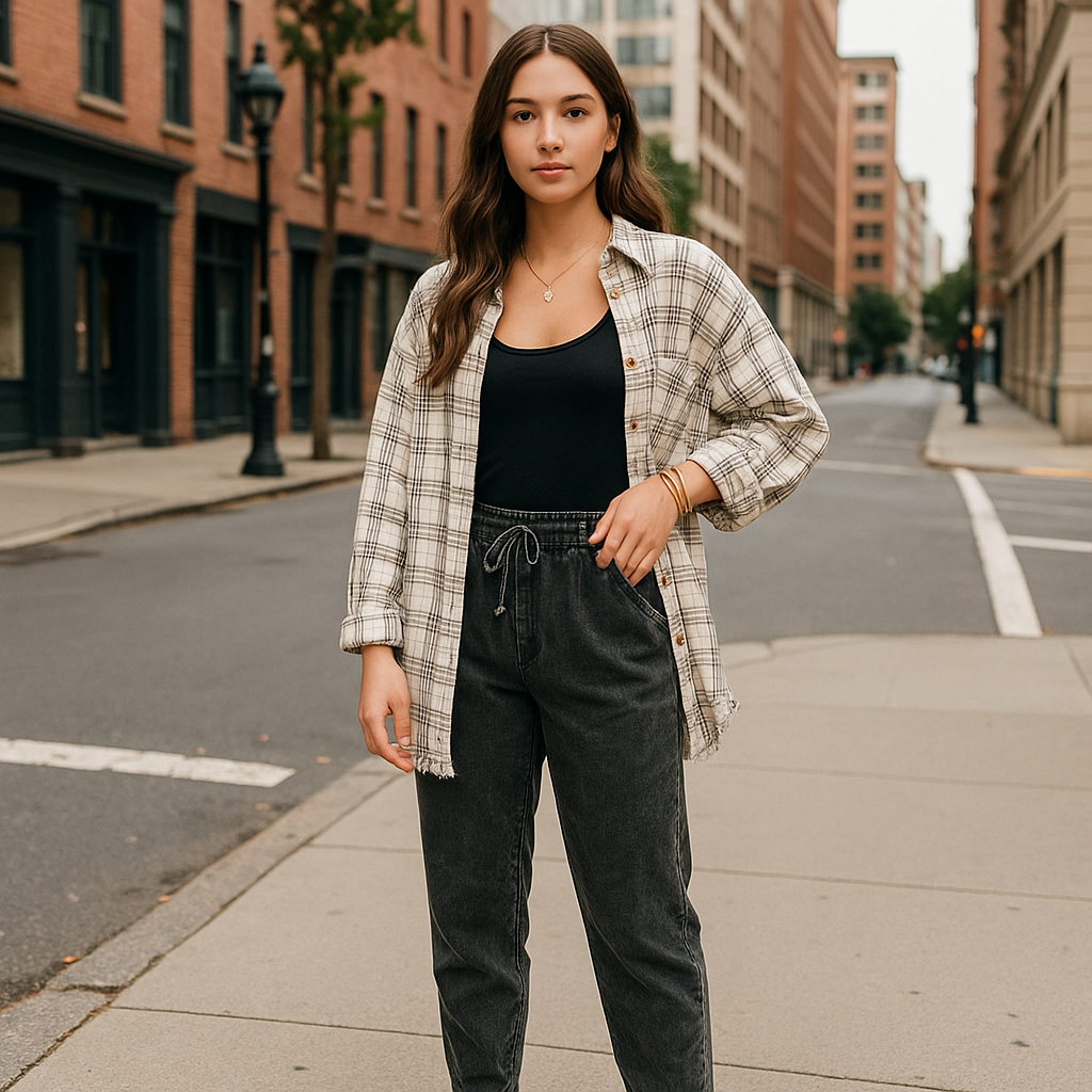 Oversized Raw Edge Washed Shirt Jacket with Utility Pockets