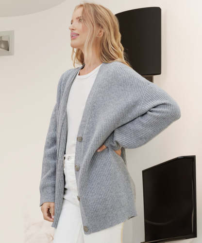 Cashmere Cocoon Cardigan-Comfy Blouse