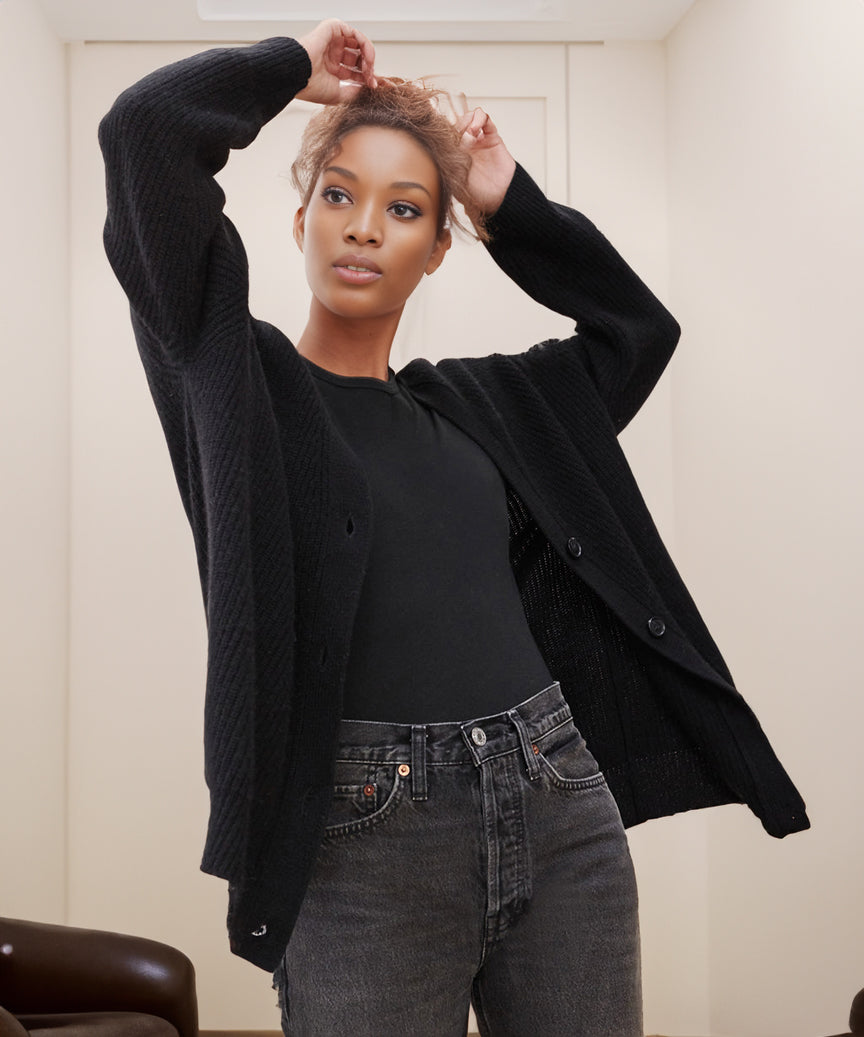 Cashmere Cocoon Cardigan-Comfy Blouse