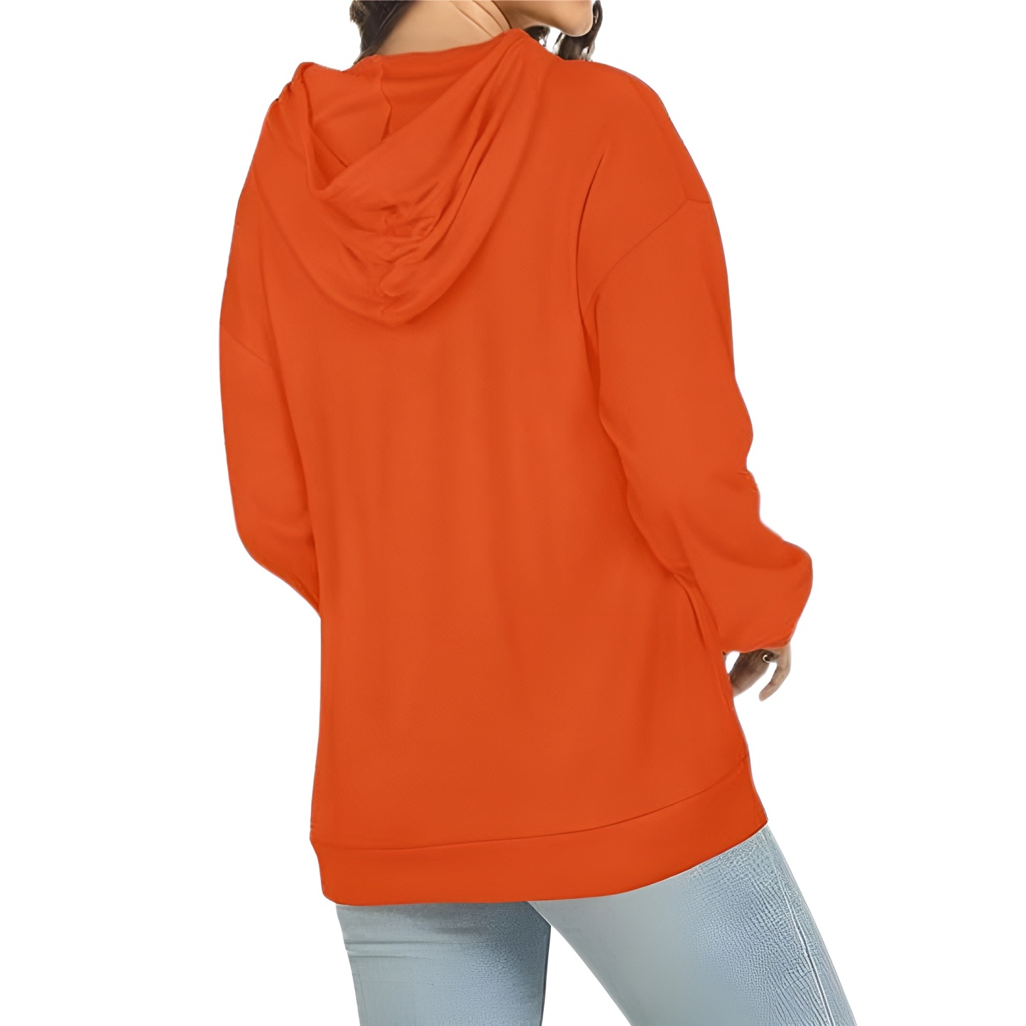 Casual Loose Fit Hoodies With Pullover Style And Drawstring For Women