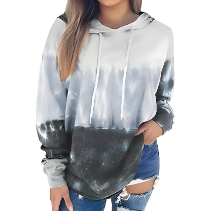 Casual Loose Fit Hoodies With Pullover Style And Drawstring For Women