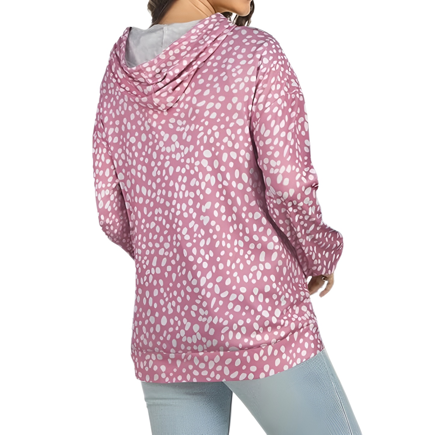Casual Loose Fit Hoodies With Pullover Style And Drawstring For Women
