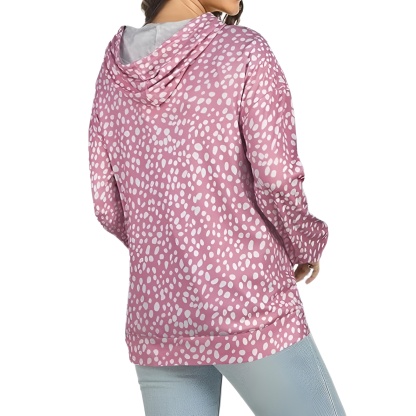 Casual Loose Fit Hoodies With Pullover Style And Drawstring For Women