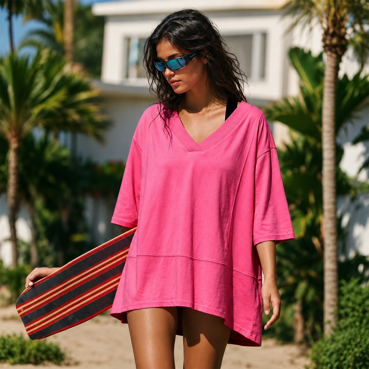 Soft Oversized Loose Fit Blouse Top For Women