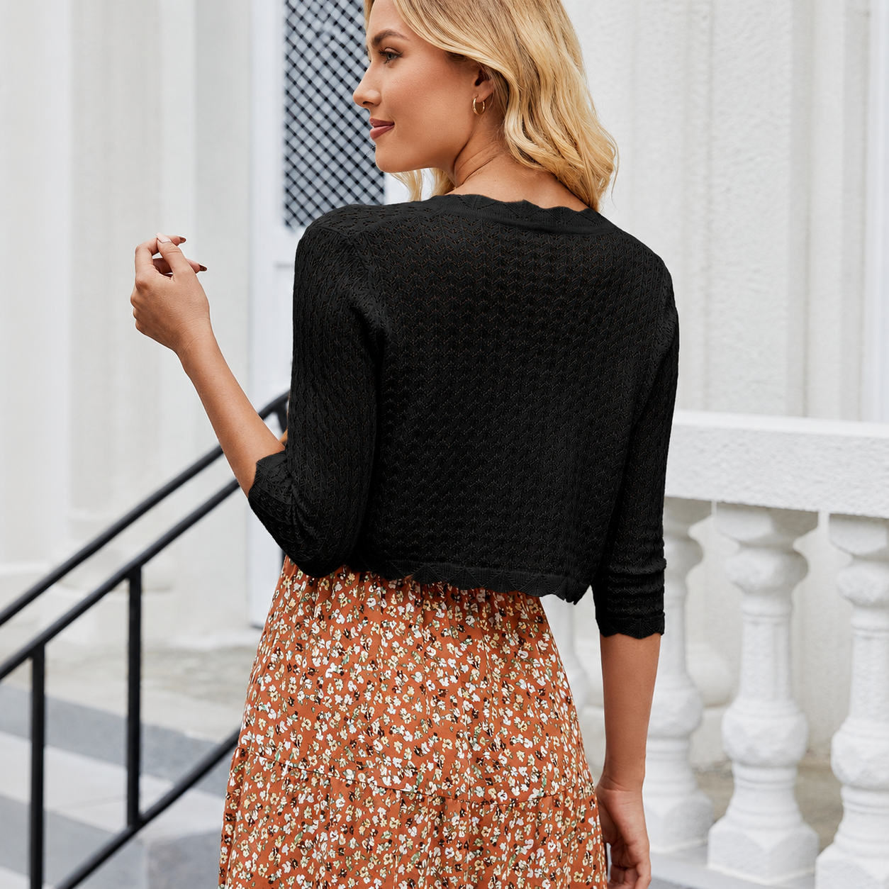 Casual Sleeve Bolero Shrug Cropped Cardigan For Women