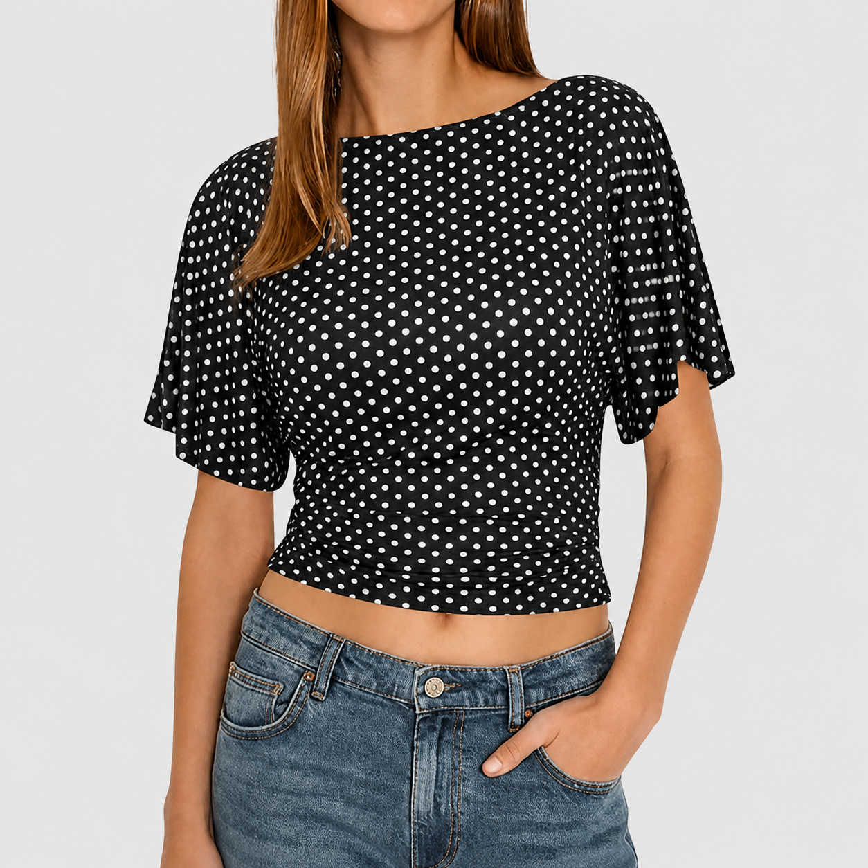 Soft Summer Wrap Short Sleeve Top For Women