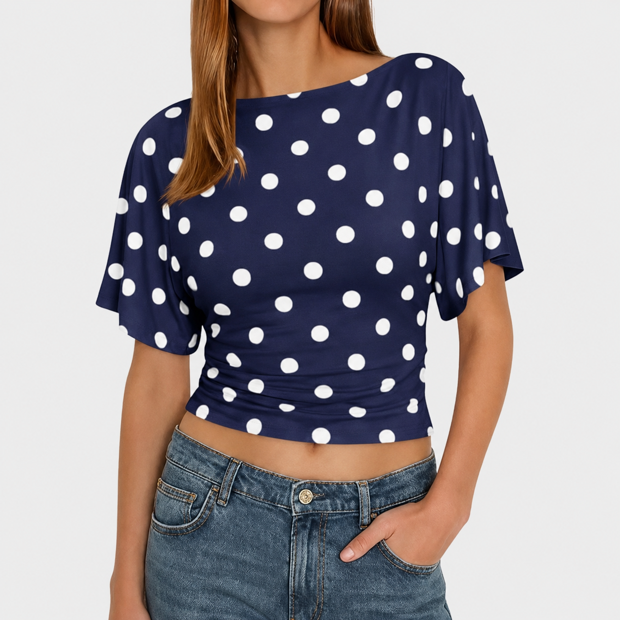 Soft Summer Wrap Short Sleeve Top For Women