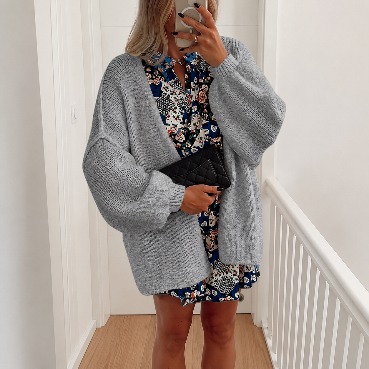 Casual Baggy Loose Fit Long Sleeve Cardigan Sweater For Women