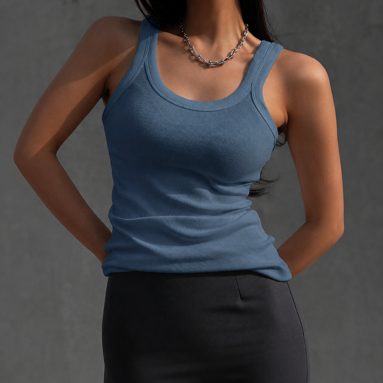 Casual Versatile Plain Tank Top For Women