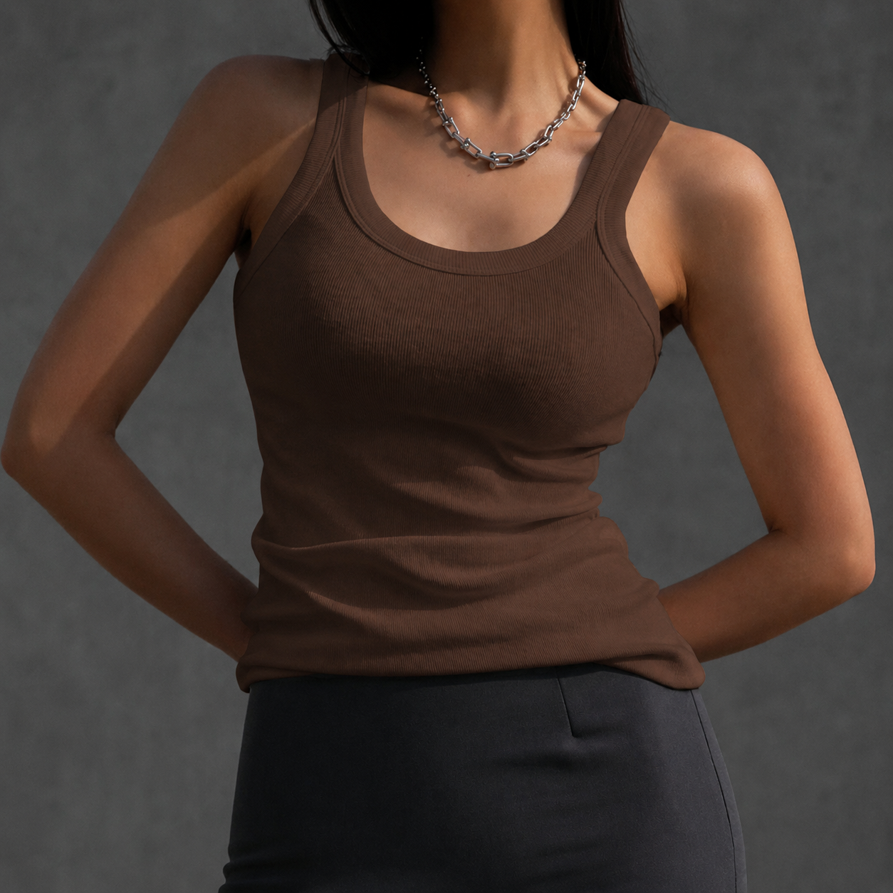Casual Versatile Plain Tank Top For Women
