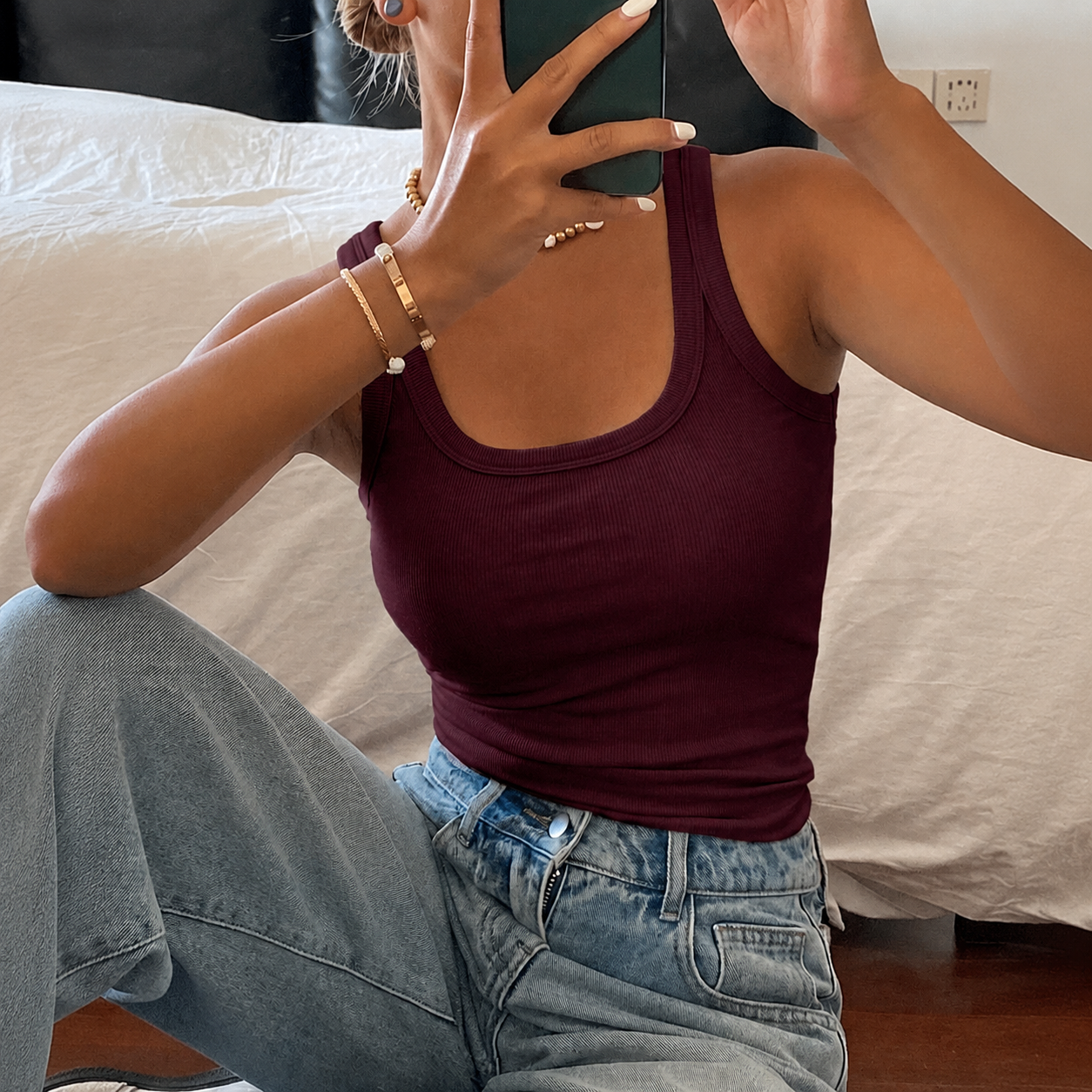 Casual Fitted Vacation Summer Tank Top For Women