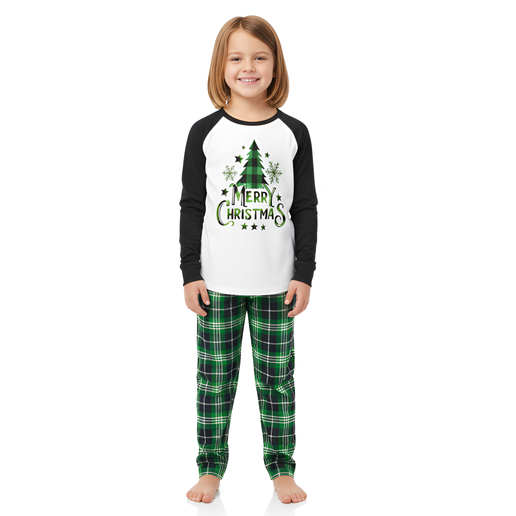 Christmas All Over Print Family Sleepwear with Tree Design