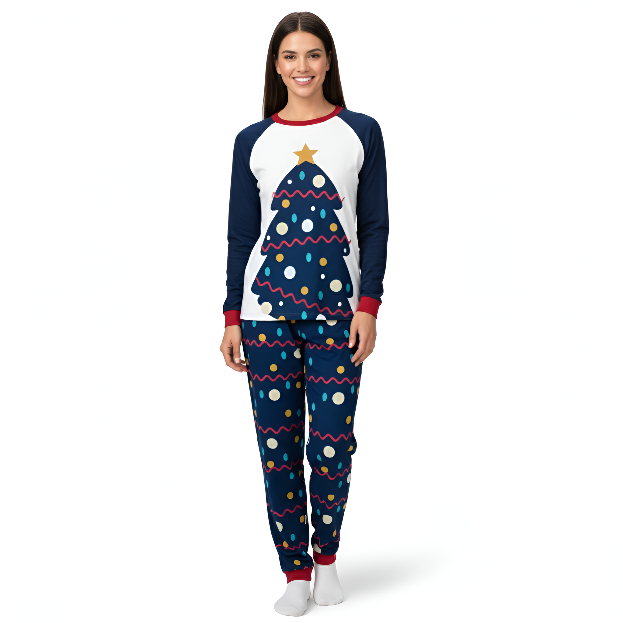Christmas Family Matching Pajama Sets with Festive Print