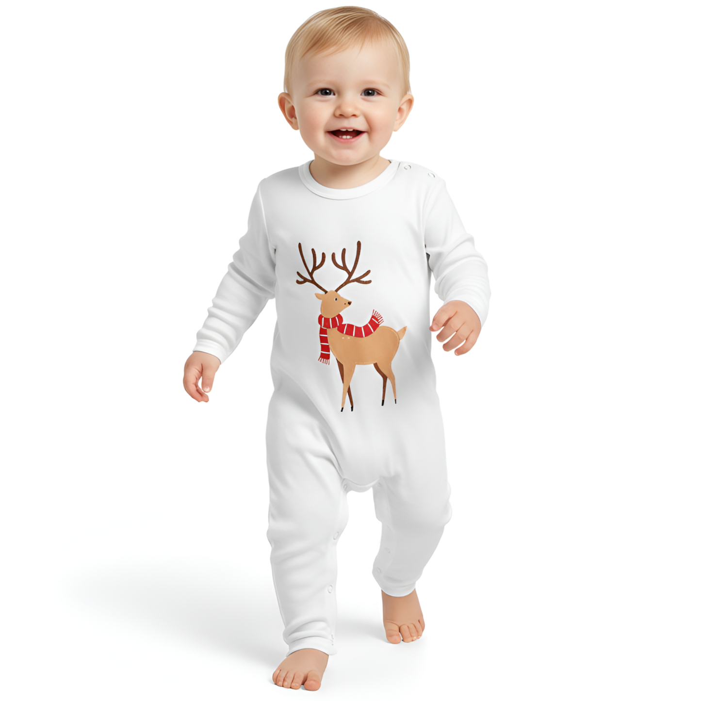 Classic Reindeer Plaid Family Christmas Pajama Set