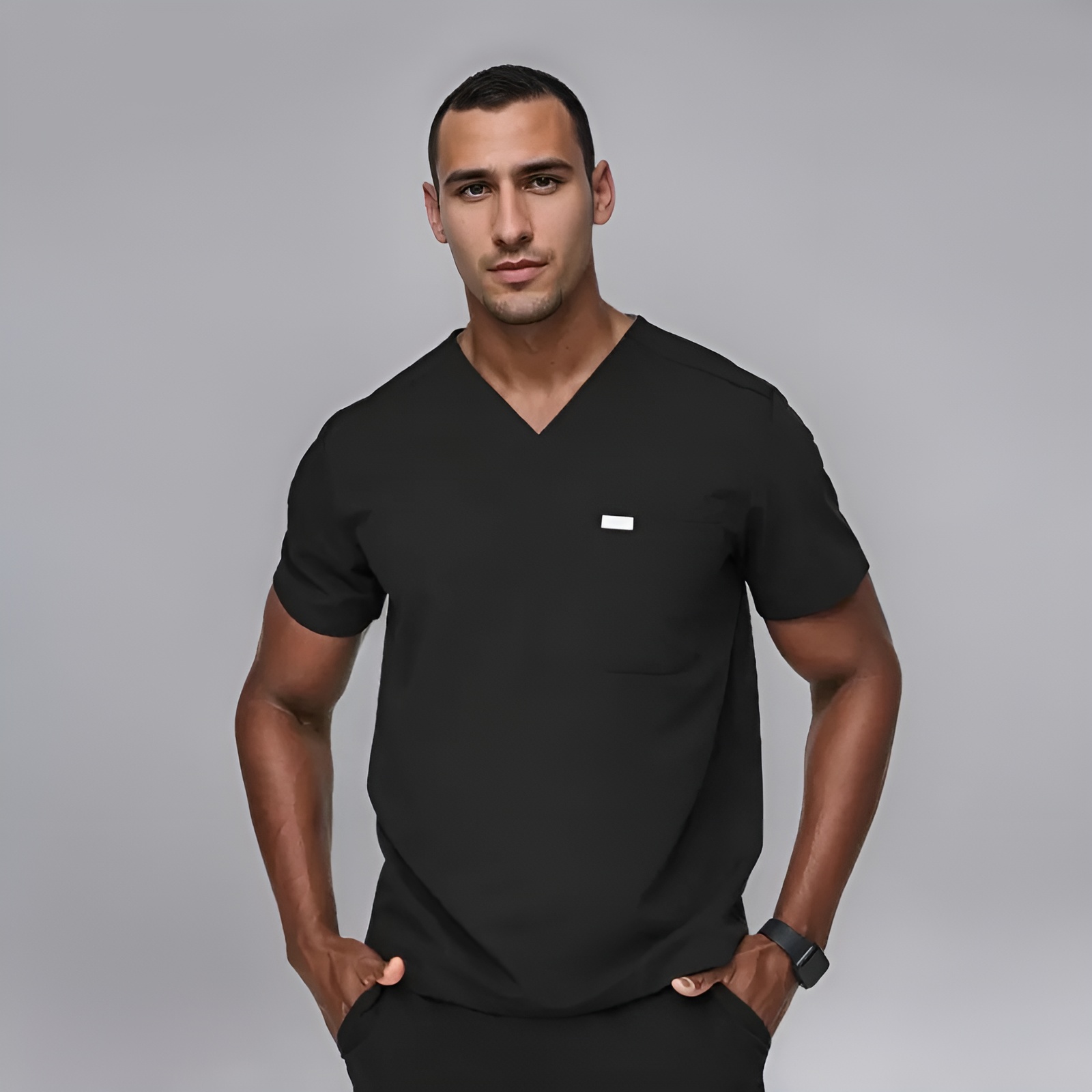 Comfortable Scrub Set For Men With Three Pocket Top And Jogger Pants
