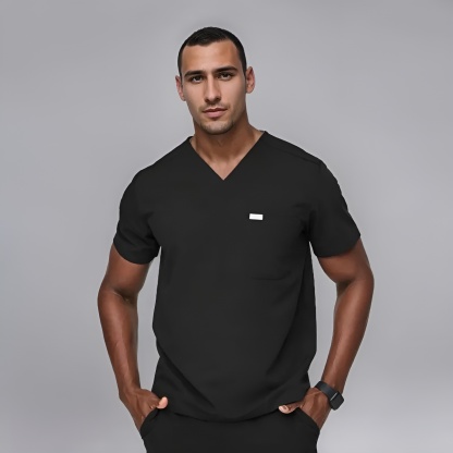 Comfortable Scrub Set For Men With Three Pocket Top And Jogger Pants
