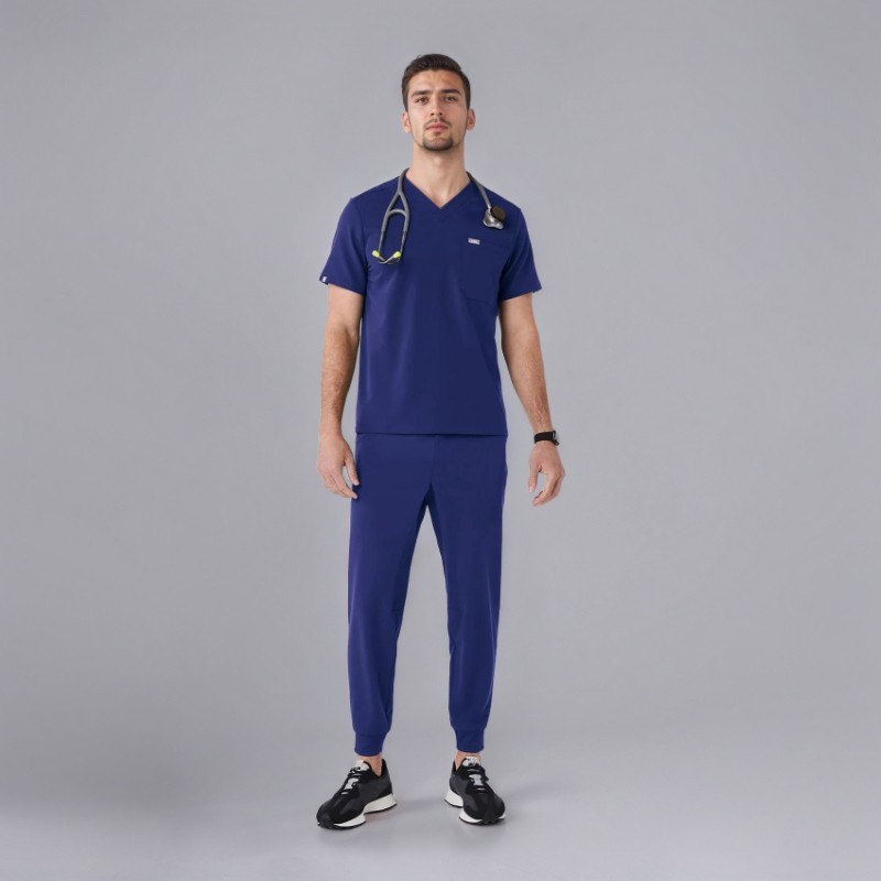 Comfortable Scrub Set For Men With Three Pocket Top And Jogger Pants
