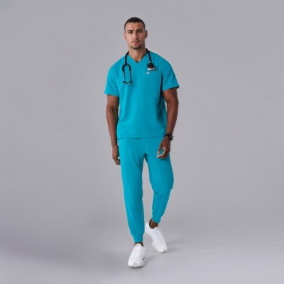 Comfortable Scrub Set For Men With Three Pocket Top And Jogger Pants