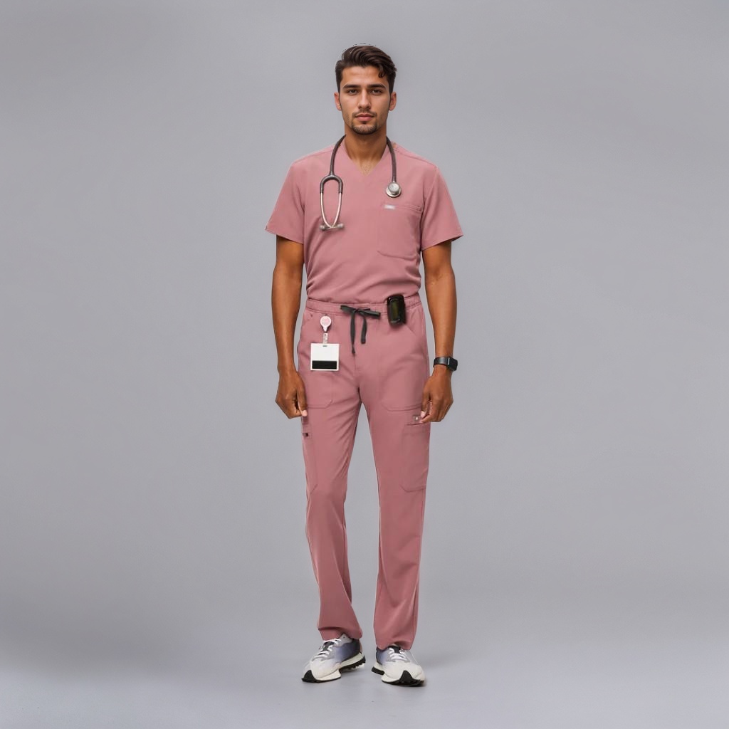 Comfortable Scrub Set For Men With Three Pocket Top And Pants