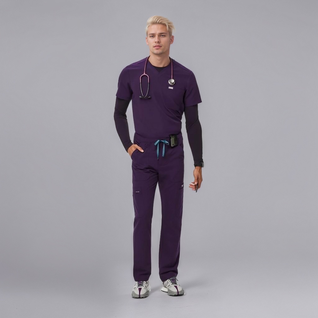 Comfortable Scrub Set For Men With Three Pocket Top And Pants