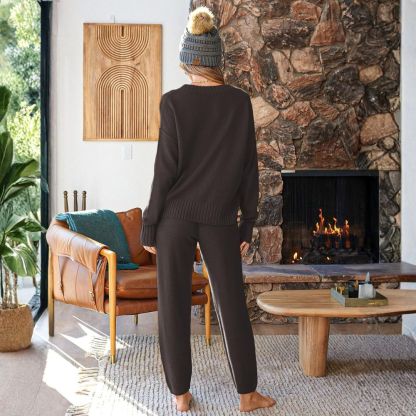 Womens Cardigan Pants Sets 2 Piece Slouchy Sweater Loungewear