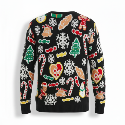 Ugly Christmas Sweater With Santa Design Print