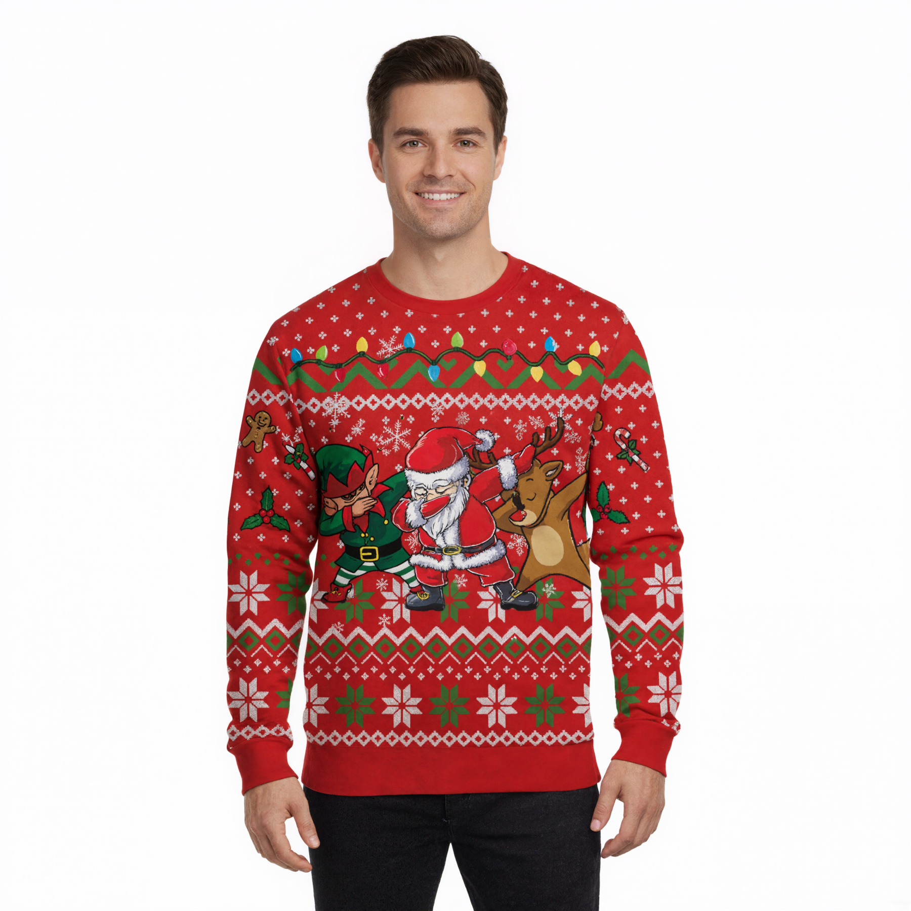 Funny 3D Print Christmas Ugly Sweater For Men And Women